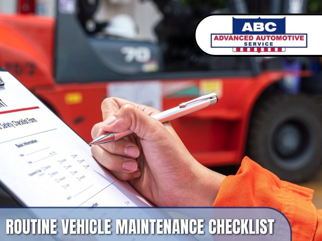 routine vehicle maintenance checklist
